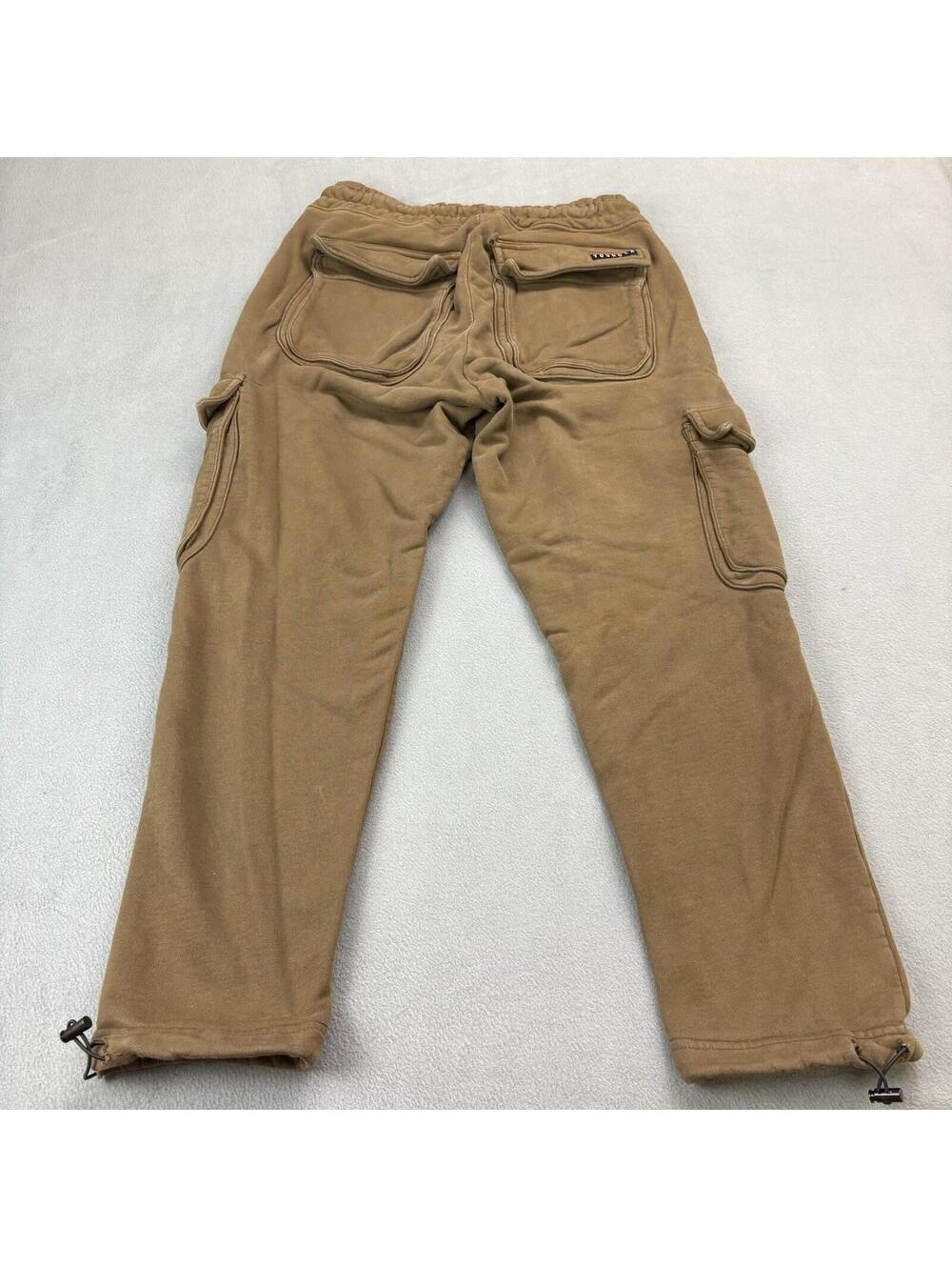 Youngla Cargo Sweatpants Size Large Brown - Picture 2 of 9